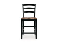 Brown/Black / Set of 2 Fixed Counter Stools, product view 5; includes 2 fixed counter stools; other furniture and accessories excluded - 11
