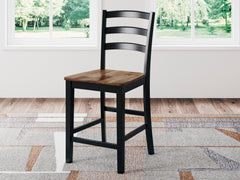 Brown/Black / Set of 2 Fixed Counter Stools, product view 7; includes 2 fixed counter stools; other furniture and accessories excluded - 13