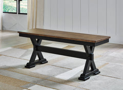 Brown/Black / 1 Bench, matching product view 5; included: one bench; table and chairs excluded; other furniture and accessories excluded - 31
