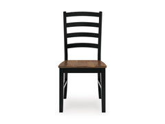 Brown/Black / Set of 2 Chairs, matching product view 6; included: two chairs; table and bench excluded; other furniture and accessories excluded - 25