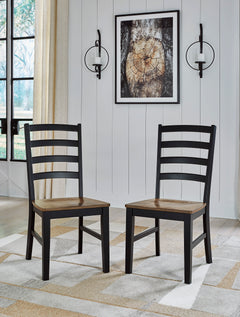 Brown/Black / Set of 2 Chairs, additional product view; 2 chairs included; additional furniture and accessories excluded - 4