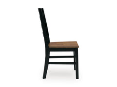 Brown/Black / Set of 2 Chairs, side view; 2 chairs included; additional furniture and accessories excluded - 7