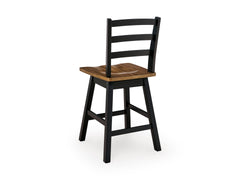 Brown/Black / Counter Height — Set of 2 Stools, back view; 2 stools included; additional furniture and accessories excluded - 4