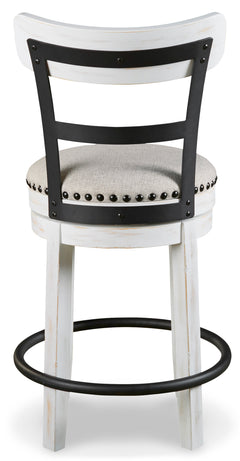 White / 1 Swivel Stool, product view 4; included: 1 matching counter stools; all other furniture and accessories excluded - 15