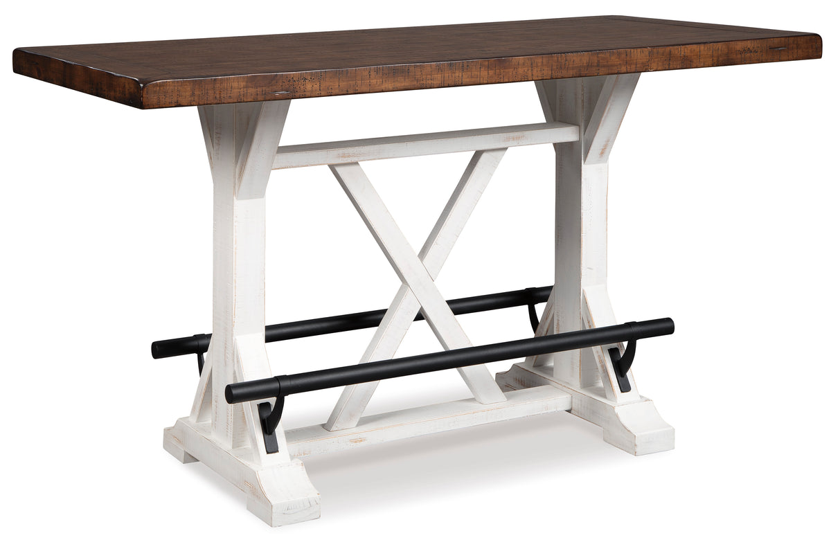 White/Brown / Counter Height Table Only, product view 2; included: 1 table; all other furniture and accessories excluded