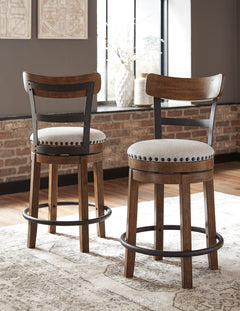 Brown / 1 Swivel Stool, product view 3; included: 1 matching counter stools; all other furniture and accessories excluded - 9