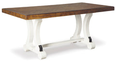 White/Brown / Dining Table Only, product view 4; included: 1 table; all other furniture and accessories excluded - 4