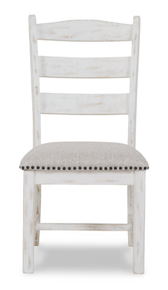 Beige / White / Set of 2 Dining Chairs, product view 4; included: 2 matching chairs; all other furniture and accessories excluded - 8