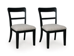 Brown / Black / Black Chairs / Table + Low Ladderback Upholstered Chairs Components, matching component view 4; exact table and matching chair components; ordered quantity is specified by selected configuration; cabinets and accessories excluded - 21