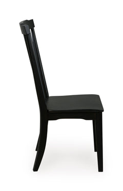 Black / Set of 2 Spindleback Wood Chairs, product view 7; includes set of 2 spindleback wood chairs; cabinets and accessories excluded - 45