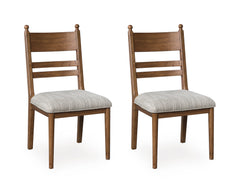 Brown / Black / Brown Chairs / Table + Tall Ladderback Upholstered Chairs Components, matching component view 4; exact table and matching chair components; ordered quantity is specified by selected configuration; cabinets and accessories excluded - 91