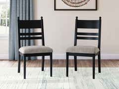 Brown / Black / Brown Chairs / Table + Tall Ladderback Upholstered Chairs & Spindleback Wood Chairs Components, matching component view 5; exact table and matching chair components; ordered quantity is specified by selected configuration; cabinets and accessories excluded - 99