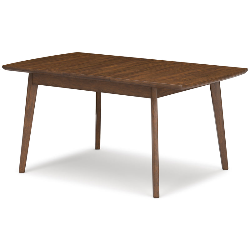 48–64 Inch Brown Dining Table with Self-Storing Butterfly Leaf