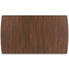 Brown butterfly-leaf dining table, tabletop view - 7