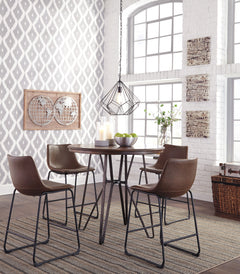 Brown / Set of 2 Counter Stools, furniture view 5; includes set of 2 counter stools; table, other seating and accessories excluded - 5
