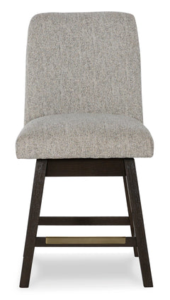 Beige / Dark Brown / Set of 2 Counter Stools, product view 4; included: 2 matching counter stools; all other furniture and accessories excluded - 9