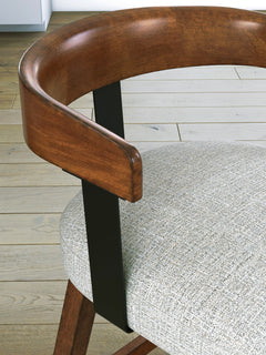 Medium Brown / Counter Height — Set of 2 Stools, design detail; matching pair included; additional furniture and accessories excluded - 6