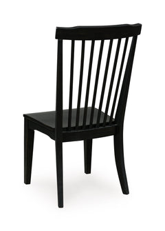 Black / Set of 2 Wood Dining Chairs, product view 4; includes set of 2 wood dining chairs; display cabinets and decorative accessories excluded - 10