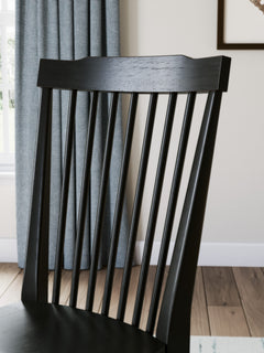 Black / Set of 2 Wood Dining Chairs, product view 5; includes set of 2 wood dining chairs; display cabinets and decorative accessories excluded - 11