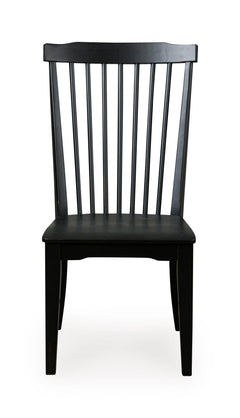 Black / Set of 2 Wood Dining Chairs, product view 6; includes set of 2 wood dining chairs; display cabinets and decorative accessories excluded - 12