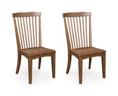 Brown / Set of 2 Wood Dining Chairs, product view 1; includes set of 2 wood dining chairs; display cabinets and decorative accessories excluded - 18