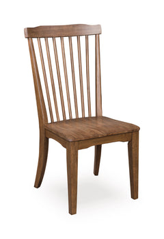 Brown / Set of 2 Wood Dining Chairs, product view 3; includes set of 2 wood dining chairs; display cabinets and decorative accessories excluded - 20