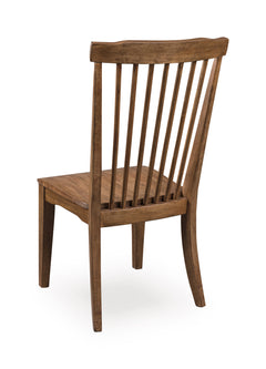 Brown / Set of 2 Wood Dining Chairs, product view 4; includes set of 2 wood dining chairs; display cabinets and decorative accessories excluded - 21