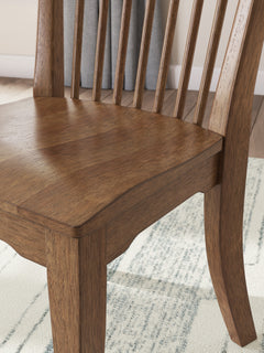 Brown / Set of 2 Wood Dining Chairs, product view 5; includes set of 2 wood dining chairs; display cabinets and decorative accessories excluded - 22
