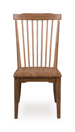 Brown / Set of 2 Wood Dining Chairs, product view 6; includes set of 2 wood dining chairs; display cabinets and decorative accessories excluded - 23