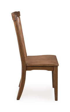 Brown / Set of 2 Wood Dining Chairs, product view 7; includes set of 2 wood dining chairs; display cabinets and decorative accessories excluded - 24