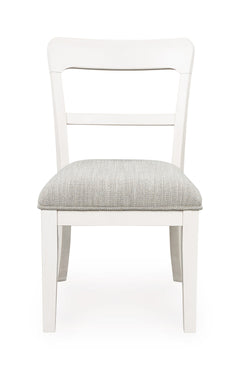 White / Set of 2 Low-Back Cushioned Dining Chairs, product view 6; includes set of 2 low-back cushioned dining chairs; display cabinets and decorative accessories excluded - 45