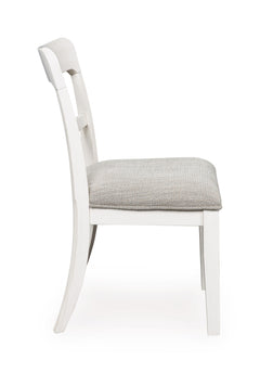 White / Set of 2 Low-Back Cushioned Dining Chairs, product view 7; includes set of 2 low-back cushioned dining chairs; display cabinets and decorative accessories excluded - 46