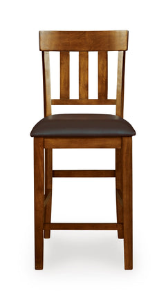 Medium Brown / Set of 2 Fixed Counter Stools, product view 6; includes 2 fixed counter stools; other furniture and accessories excluded - 13