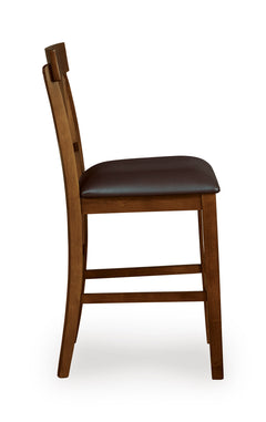 Medium Brown / Set of 2 Fixed Counter Stools, product view 7; includes 2 fixed counter stools; other furniture and accessories excluded - 14
