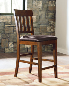 Medium Brown / Set of 2 Fixed Counter Stools, product view 8; includes 2 fixed counter stools; other furniture and accessories excluded - 15