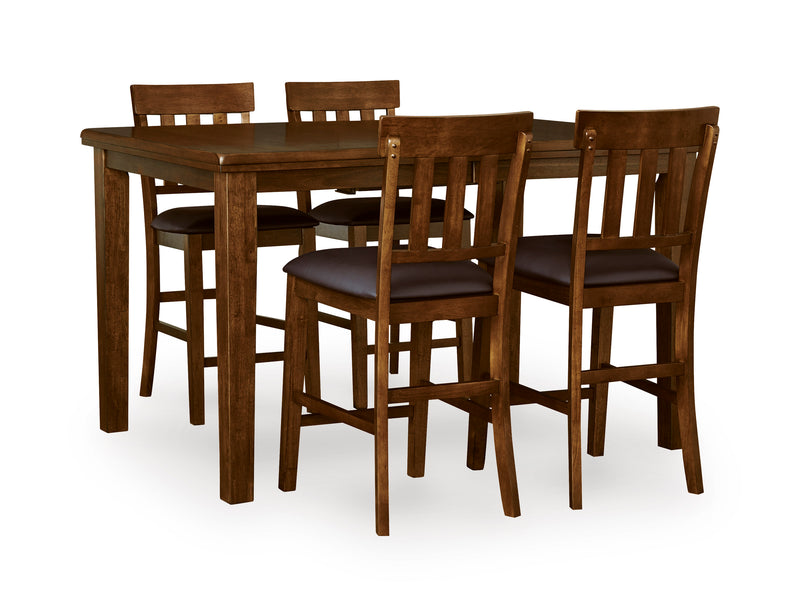 Burnished Brown Counter Dining Table with Butterfly Extension and Seating Options