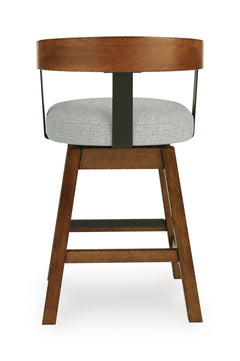 Medium Brown / Set of 2 Swivel Counter Stools, product view 5; includes 2 swivel counter stools; other furniture and accessories excluded - 29