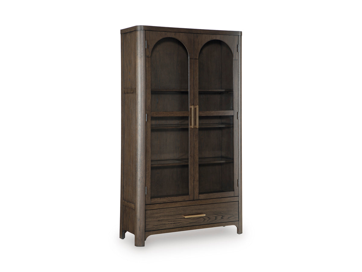 Burnished Brown / Display Cabinet, cabinet view 1; includes one cabinet; accessories and other furniture excluded