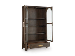 Burnished Brown / Display Cabinet, cabinet view 2; includes one cabinet; accessories and other furniture excluded - 2