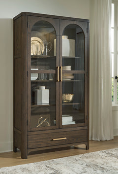 Burnished Brown / Display Cabinet, cabinet view 3; includes one cabinet; accessories and other furniture excluded - 3