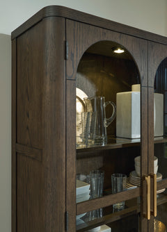 Burnished Brown / Display Cabinet, cabinet view 4; includes one cabinet; accessories and other furniture excluded - 4