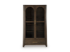 Burnished Brown / Display Cabinet, cabinet view 5; includes one cabinet; accessories and other furniture excluded - 5