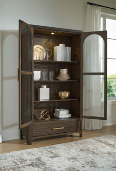 Burnished Brown / Display Cabinet, cabinet view 6; includes one cabinet; accessories and other furniture excluded - 6