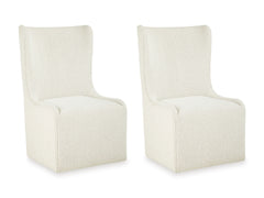 Off White / Set of 2 Tall Upholstered Side Chairs, product view 1; includes set of 2 tall upholstered side chairs; servers cabinets and decorative accessories excluded - 19