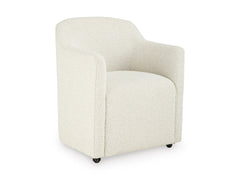 Off White / Set of 2 Caster Armchairs, product view 3; includes set of 2 caster armchairs; servers cabinets and decorative accessories excluded - 27