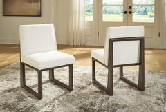 Off White/Brown / Set of 2 Wood-Frame Side Chairs, product view 2; includes set of 2 wood-frame side chairs; servers cabinets and decorative accessories excluded - 6