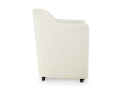 Off White / Set of 2 Caster Armchairs, product view 6; includes set of 2 caster armchairs; servers cabinets and decorative accessories excluded - 19