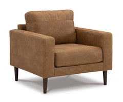 Caramel Upholstered Seating, chair angle view - 11