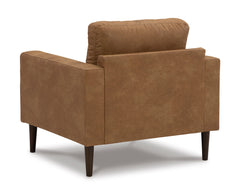 Caramel Upholstered Seating, chair back view - 12