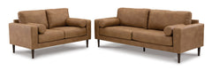 Caramel Upholstered Seating, sofa and loveseat set - 16